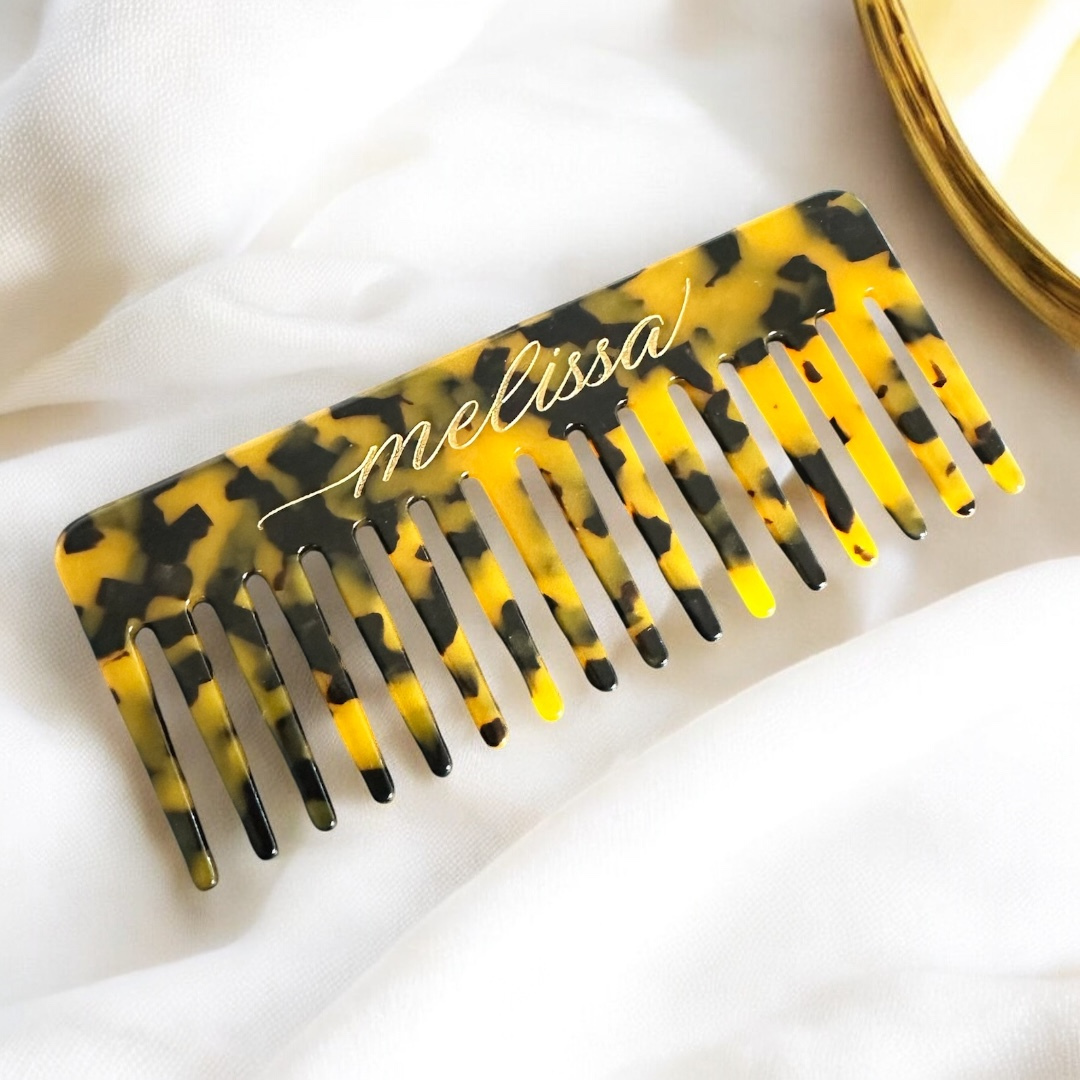 Engraved Clip & Comb Set